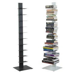 Eurostyle Sapiens 60"H 10-Shelf Bookcase, Anthracite