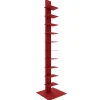 Eurostyle Sapiens 60"H 10-Shelf Bookcase, Red