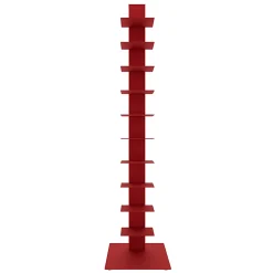 Eurostyle Sapiens 60"H 10-Shelf Bookcase, Red