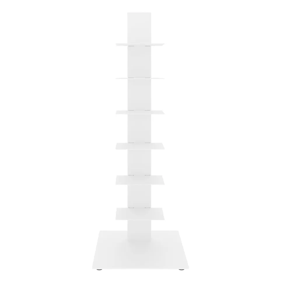 Eurostyle Sapiens 6-Shelf Bookcase, 38"H x 14”W x 14”D, White