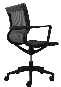 Eurotech Kinetic Mesh Task Chair With Flex Back, Black