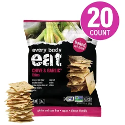 Every Body Eat Chive & Garlic Crackers, 1.1 Oz, Total Qty 20