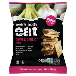 Every Body Eat Chive & Garlic Crackers, 1.1 Oz, Total Qty 20