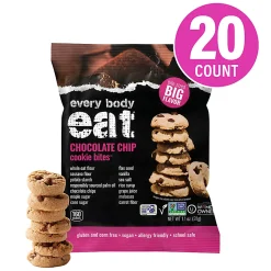 Every Body Eat Chocolate Chip Cookie Bites, 1.1 Oz, Total Qty 20