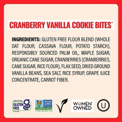 Every Body Eat Cranberry Vanilla Cookie Bites, 1.1 Oz, Total Qty 20