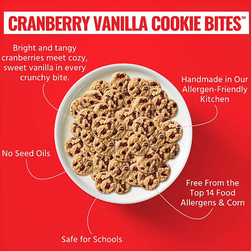 Every Body Eat Cranberry Vanilla Cookie Bites, 1.1 Oz, Total Qty 20