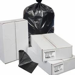 Everyday Genuine Joe Low-Density Can Liners, 60 gal Capacity, 38"x 58"x1.50 mil (38 Micron) Thickness, 100 Bags - LD385820