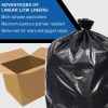 Everyday Genuine Joe Low-Density Can Liners, 55 gal Capacity, 43"x 47"x1.10 mil (28 Micron) Thickness, 100 Bags - LD434715
