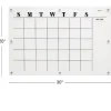 Excello Acrylic Non-Magnetic Dry-Erase Board With Custom Printed Calendar, 30” x 20”, Clear