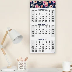 2026-2027 Excello Brands Academic Year Large Print 3-Month View Wall Calendar, 27