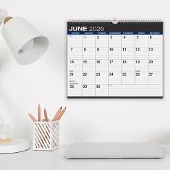 2026-2027 Excello Brands Academic Year Large Print Wall Calendar, 15
