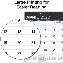 2026-2027 Excello Brands Academic Year Large Print Desk Pad Calendar, 22