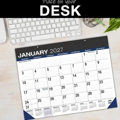 2026-2027 Excello Brands Academic Year Large Print Desk Pad Calendar, 22
