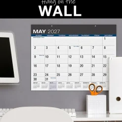 2026-2027 Excello Brands Academic Year Large Print Desk Pad Calendar, 22