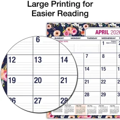 2026-2027 Excello Brands Academic Year Large Print Desk Pad Calendar, 22