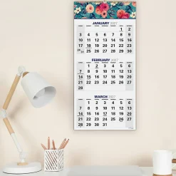 2026-2027 Excello Brands Academic Year Large Print 3-Month View Wall Calendar, 27