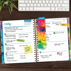 2026-2027 Excello Brands 14-Month Academic Year Hardcover Weekly/Monthly Fashion Planner, 8-1/2" x 11", Rainbow Petals, May To June, Total Qty 1