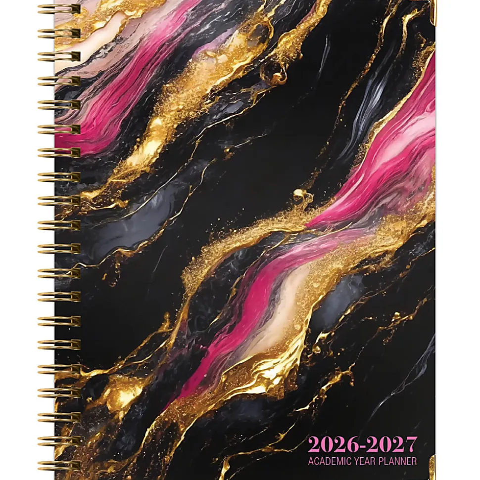 2026-2027 Excello Brands 14-Month Academic Year Hardcover Weekly/Monthly Fashion Planner, 5-1/2" x 8", Dragonflies, May To June, Total Qty 1