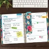 2026-2027 Excello Brands 14-Month Academic Year Hardcover Weekly/Monthly Fashion Planner, 8-1/2" x 11", Teal Floral, May To June, Total Qty 1