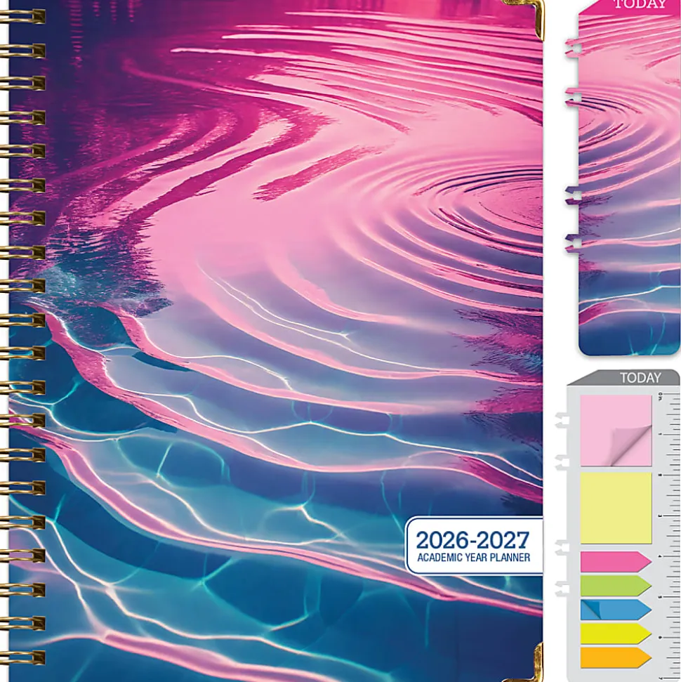 2026-2027 Excello Brands 14-Month Academic Year Hardcover Weekly/Monthly Fashion Planner, 8-1/2" x 11", Summer Bliss, May To June, Total Qty 1
