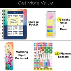 2026-2027 Excello Brands 14-Month Academic Year Hardcover Weekly/Monthly Fashion Planner, 8-1/2