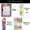 2026-2027 Excello Brands 14-Month Academic Year Hardcover Weekly/Monthly Fashion Planner, 8-1/2" x 11", Pastel Peacock, May To June, Total Qty 1