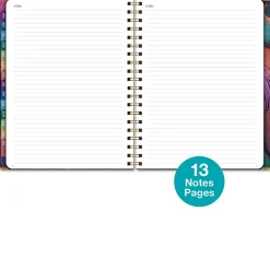 2026-2027 Excello Brands 14-Month Academic Year Hardcover Weekly/Monthly Fashion Planner, 8-1/2" x 11", Pastel Peacock, May To June, Total Qty 1