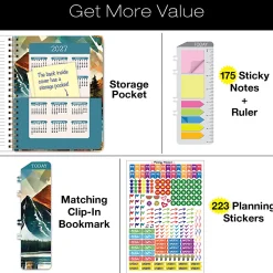 2026-2027 Excello Brands 14-Month Academic Year Hardcover Weekly/Monthly Fashion Planner, 8-1/2