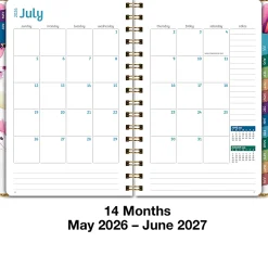 2026-2027 Excello Brands 14-Month Academic Year Hardcover Weekly/Monthly Fashion Planner, 5-1/2
