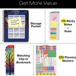 2026-2027 Excello Brands 14-Month Academic Year Hardcover Weekly/Monthly Fashion Planner, 8-1/2