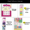 2026-2027 Excello Brands 14-Month Academic Year Hardcover Weekly/Monthly Fashion Planner, 8-1/2" x 11", Rainbow Floral, May To June, Total Qty 1