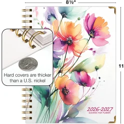 2026-2027 Excello Brands 14-Month Academic Year Hardcover Weekly/Monthly Fashion Planner, 8-1/2