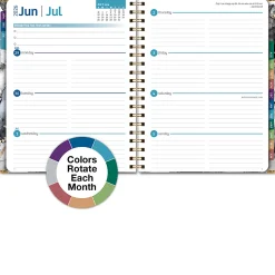 2026-2027 Excello Brands 14-Month Academic Year Hardcover Weekly/Monthly Fashion Planner, 8-1/2