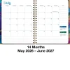 2026-2027 Excello Brands 14-Month Academic Year Hardcover Weekly/Monthly Fashion Planner, 8-1/2" x 11", Sugar Skull, May To June, Total Qty 1