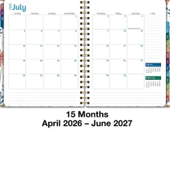 Excello Brands 2026-2027 14-Month Academic Hardcover Weekly/Monthly Fashion Planner, 8-1/2