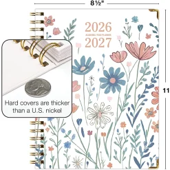 Excello Brands 2026-2027 14-Month Academic Hardcover Weekly/Monthly Fashion Planner, 8-1/2
