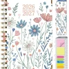 2026-2027 Excello Brands 14-Month Academic Year Hardcover Weekly/Monthly Fashion Planner, 5-1/2" x 8", Colorful Botanicals, May To June, Total Qty 1
