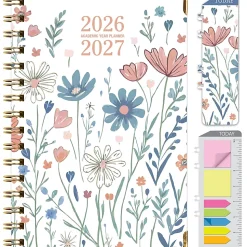 2026-2027 Excello Brands 14-Month Academic Year Hardcover Weekly/Monthly Fashion Planner, 5-1/2" x 8", Colorful Botanicals, May To June, Total Qty 1