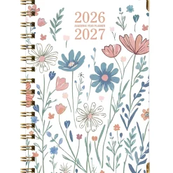 2026-2027 Excello Brands 14-Month Academic Year Hardcover Weekly/Monthly Fashion Planner, 5-1/2" x 8", Colorful Botanicals, May To June, Total Qty 1