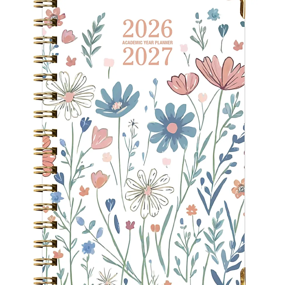 2026-2027 Excello Brands 14-Month Academic Year Hardcover Weekly/Monthly Fashion Planner, 5-1/2" x 8", Colorful Botanicals, May To June, Total Qty 1
