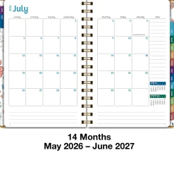 2026-2027 Excello Brands 14-Month Academic Year Hardcover Weekly/Monthly Fashion Planner, 5-1/2