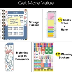 Excello Brands 2026-2027 14-Month Academic Hardcover Weekly/Monthly Fashion Planner, 8-1/2