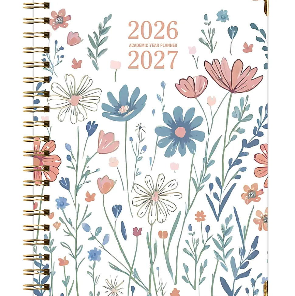 Excello Brands 2026-2027 14-Month Academic Hardcover Weekly/Monthly Fashion Planner, 8-1/2" x 11", Colorful Botanicals, May-June, FSHNAY26851130