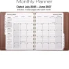 2026-2027 Excello Brands Monthly Academic Year Executive Planner, 7” x 9", Brown, June To July, Total Qty 1