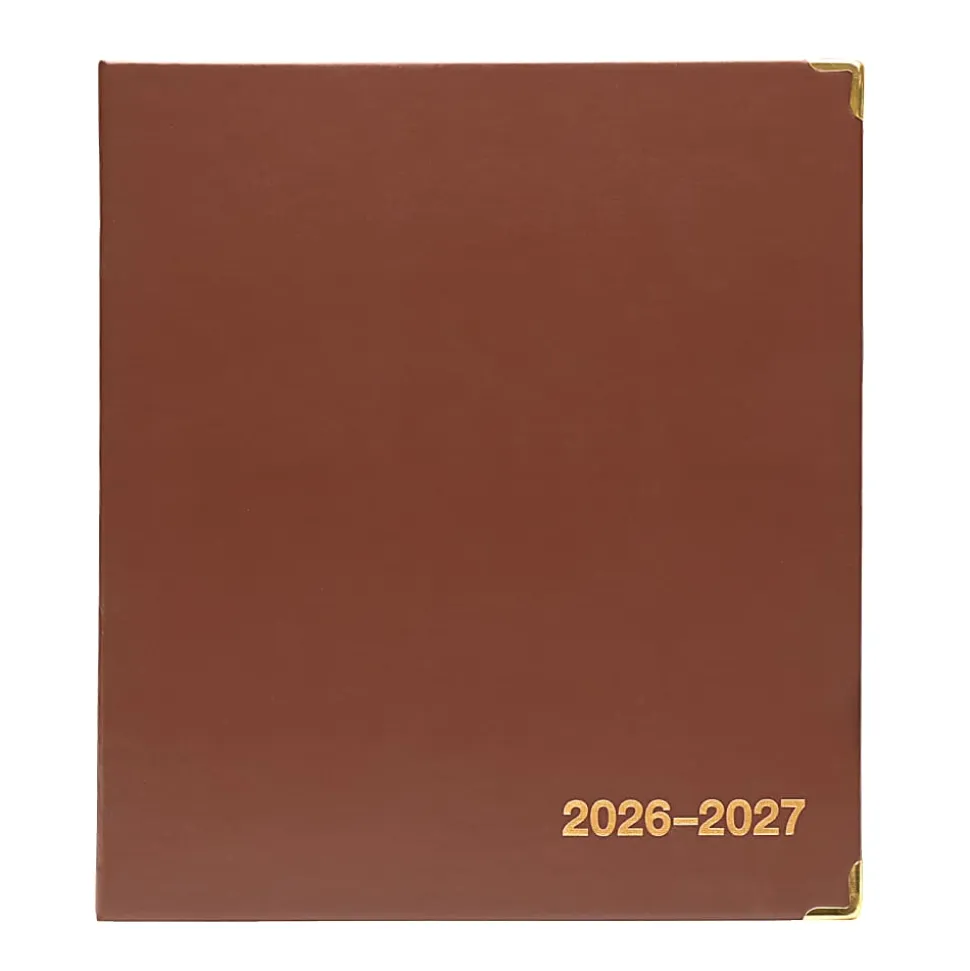 2026-2027 Excello Brands Monthly Academic Year Executive Planner, 7” x 9", Brown, June To July, Total Qty 1