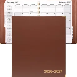 2026-2027 Excello Brands Monthly Academic Year Executive Planner, 8-1/2" x 11", Brown, June To July, Total Qty 1