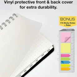 2026-2027 Excello Brands 14-Month Weekly/Monthly Academic Year Essential Planner, 5” x 8", Clear Frosted, May To June, Total Qty 1
