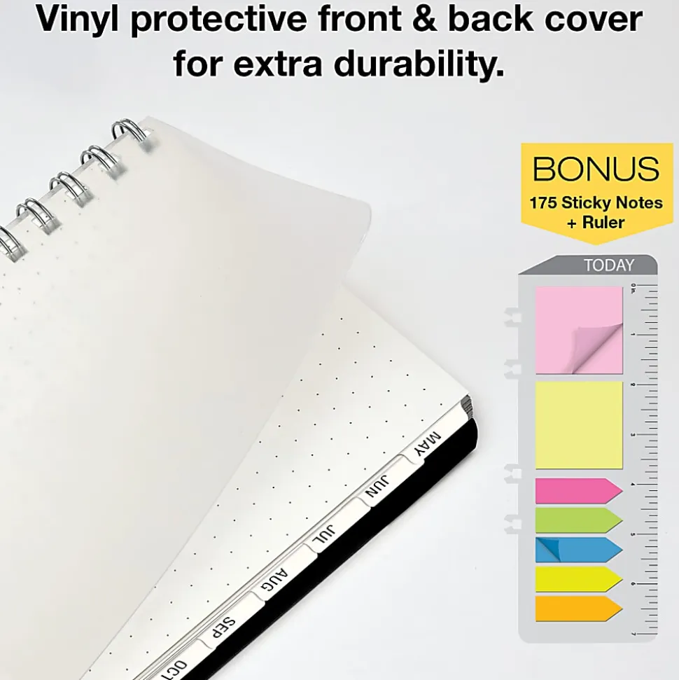 2026-2027 Excello Brands 14-Month Weekly/Monthly Academic Year Essential Planner, 5” x 8", Clear Frosted, May To June, Total Qty 1