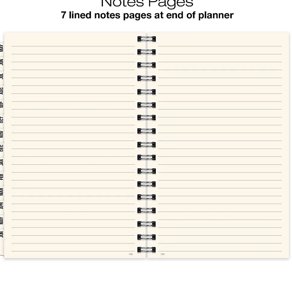 2026-2027 Excello Brands 14-Month Weekly/Monthly Academic Year Essential Planner, 5” x 8", Clear Frosted, May To June, Total Qty 1