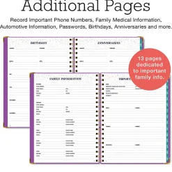 2026-2027 Excello Brands 14-Month Weekly/Monthly Academic Year Family Planner, 8-1/2